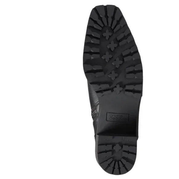 Andre Assous Milla Boots Womens 7 Black Leather Square Toe Ankle Booties New - Picture 4 of 5